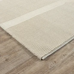 Tapis design salon Moderne Art Curve Durable, Beige clair, 200 x 290 cm - LIMA