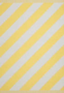 Tapis d'extérieur Capu rayures jaune l.160 x L.230 cm