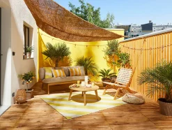 Tapis d'extérieur Capu rayures jaune l.160 x L.230 cm