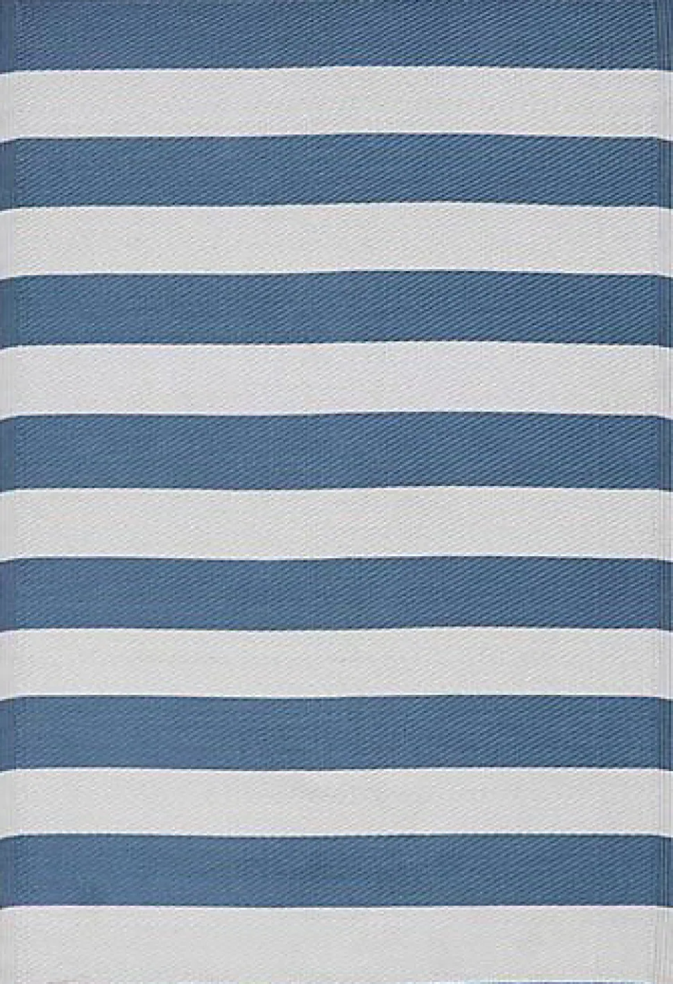 Tapis d'extérieur tissé à rayures bleu et blanc L.230 x l.160 cm, Dylrev