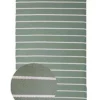 Tapis d'extérieur tissé à rayures vert et blanc L.170 x l.120 Dylrev