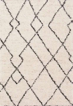 Tapis d’intérieur décoratif style berbère noir et blanc 230x160 cm Balta
