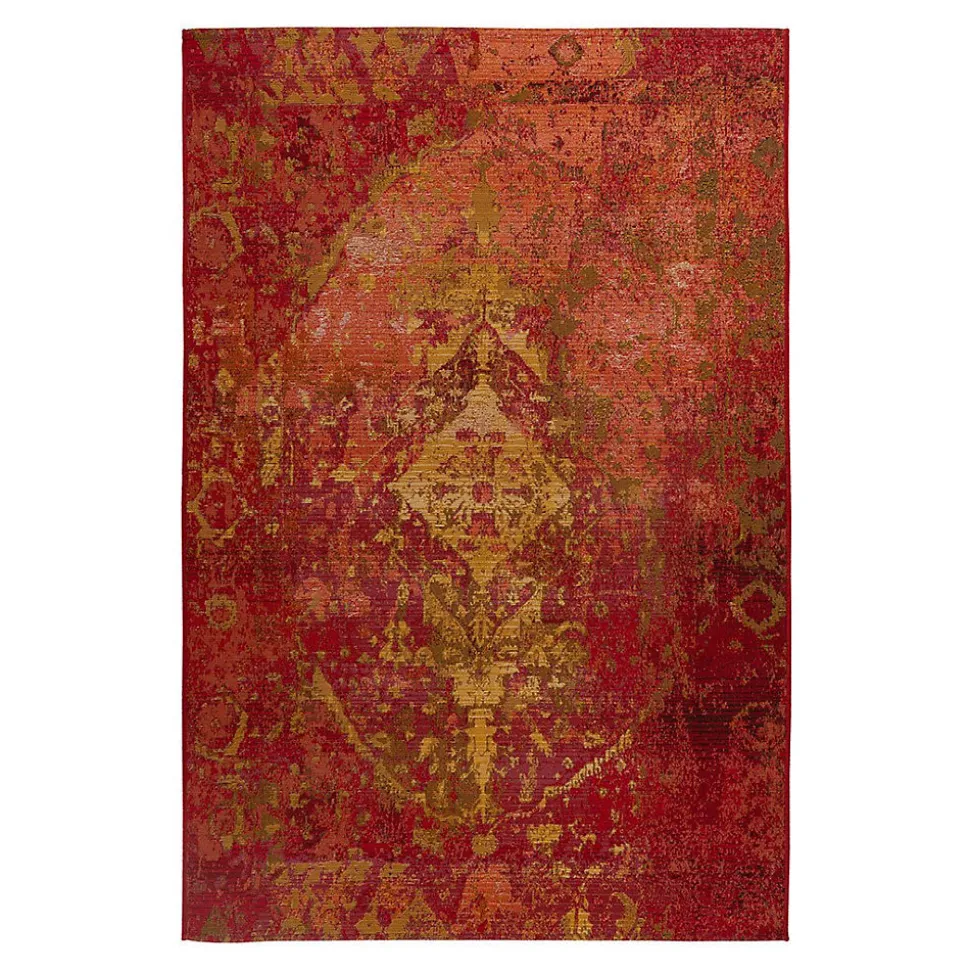 Tapis d'intérieur et extérieur ethnique Erika 150x80 CM - Rouge