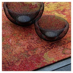 Tapis d'intérieur et extérieur ethnique Erika 150x80 CM - Rouge