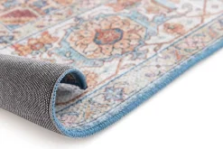 Tapis Dorsey décoloré GoodHome bleu L.230 x l.160 cm