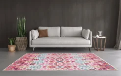 Tapis Dorsey GoodHome rose L.170 x L.120 cm