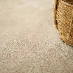 Tapis doux - Hypnose beige nude - Galon tabac - 80 x 150 cm