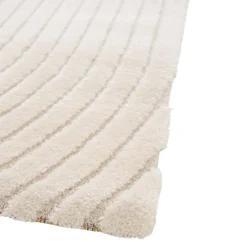 Tapis effet 3D arche Wapiti GoodHome poils longs L.120 x L.170cm blanc