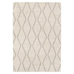 Tapis effet 3D tissé Wapiti poils longs L.120 x L.170cm blanc et gris GoodHome