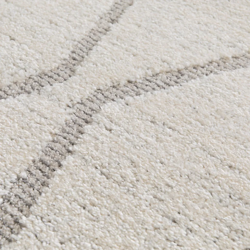 Tapis effet 3D tissé Wapiti blanc et gris poils longs L.160 x L.230cm GoodHome
