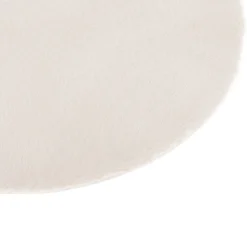 Tapis effet fourrure Atmosphera blanc ivoire L.90 x l.60cm