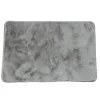 Tapis effet fourrure ultra doux gris L.90 x l.60cm Ornami