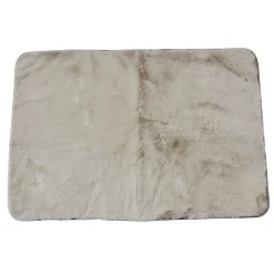 Tapis effet fourrure ultra doux beige L.90 x l.60cm Ornami