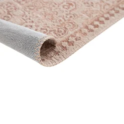 Tapis effet tissé Bajra GoodHome tissage à plat L.160 x L.230cm crème et marron