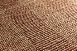 Tapis effet tissé Melua GoodHome tissage à plat L.160 x L.230cm naturel et terracotta