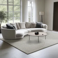 Tapis Elisa design géométrique, Gris, 80 x 150 cm
