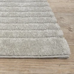 Tapis Elisa design géométrique, Gris, 80 x 150 cm