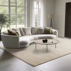 Tapis Elisa design géométrique, Beige, 240 x 340 cm