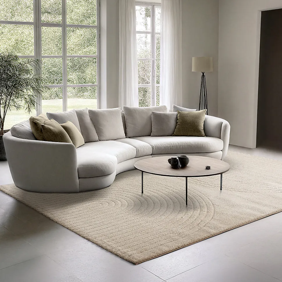 Tapis Elisa design géométrique, Beige, 200 x 280 cm