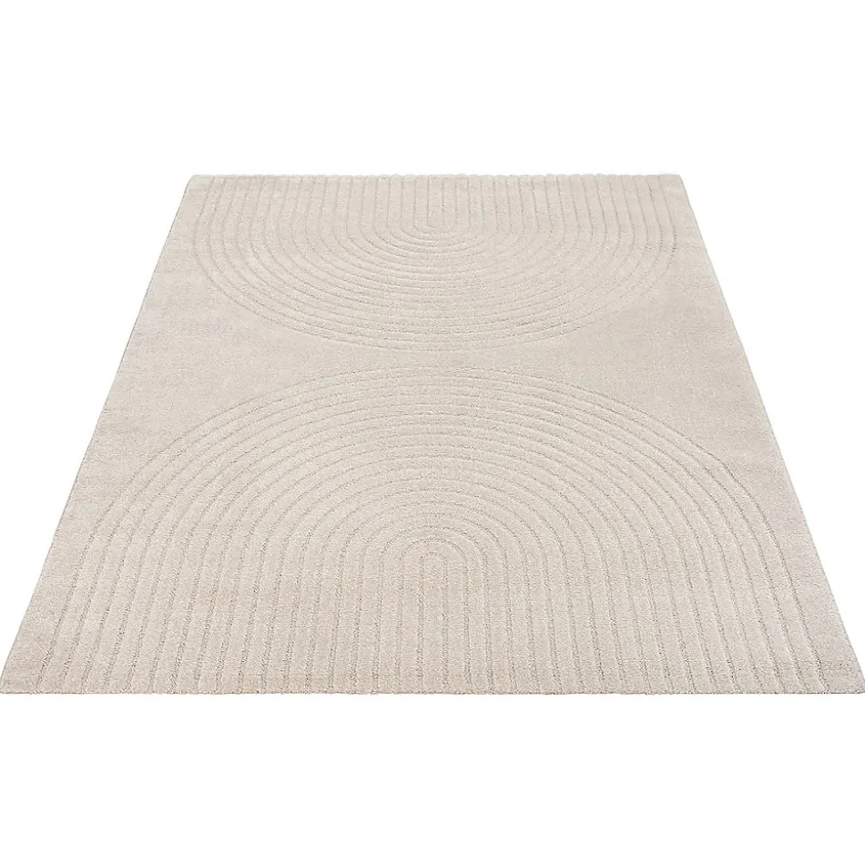 Tapis Elisa design géométrique, Beige, 200 x 280 cm