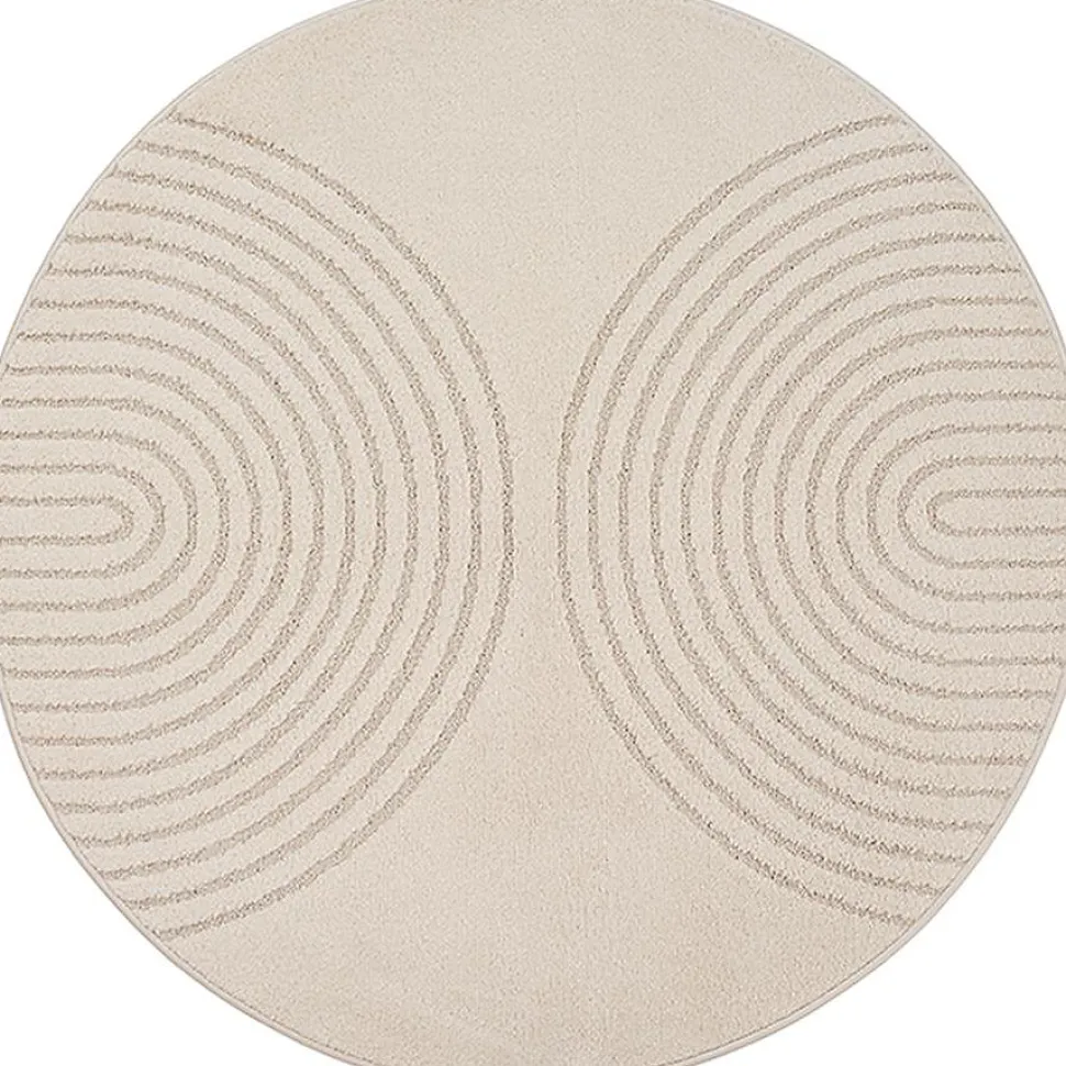 Tapis Elisa design géométrique, Beige, 200 x 280 cm
