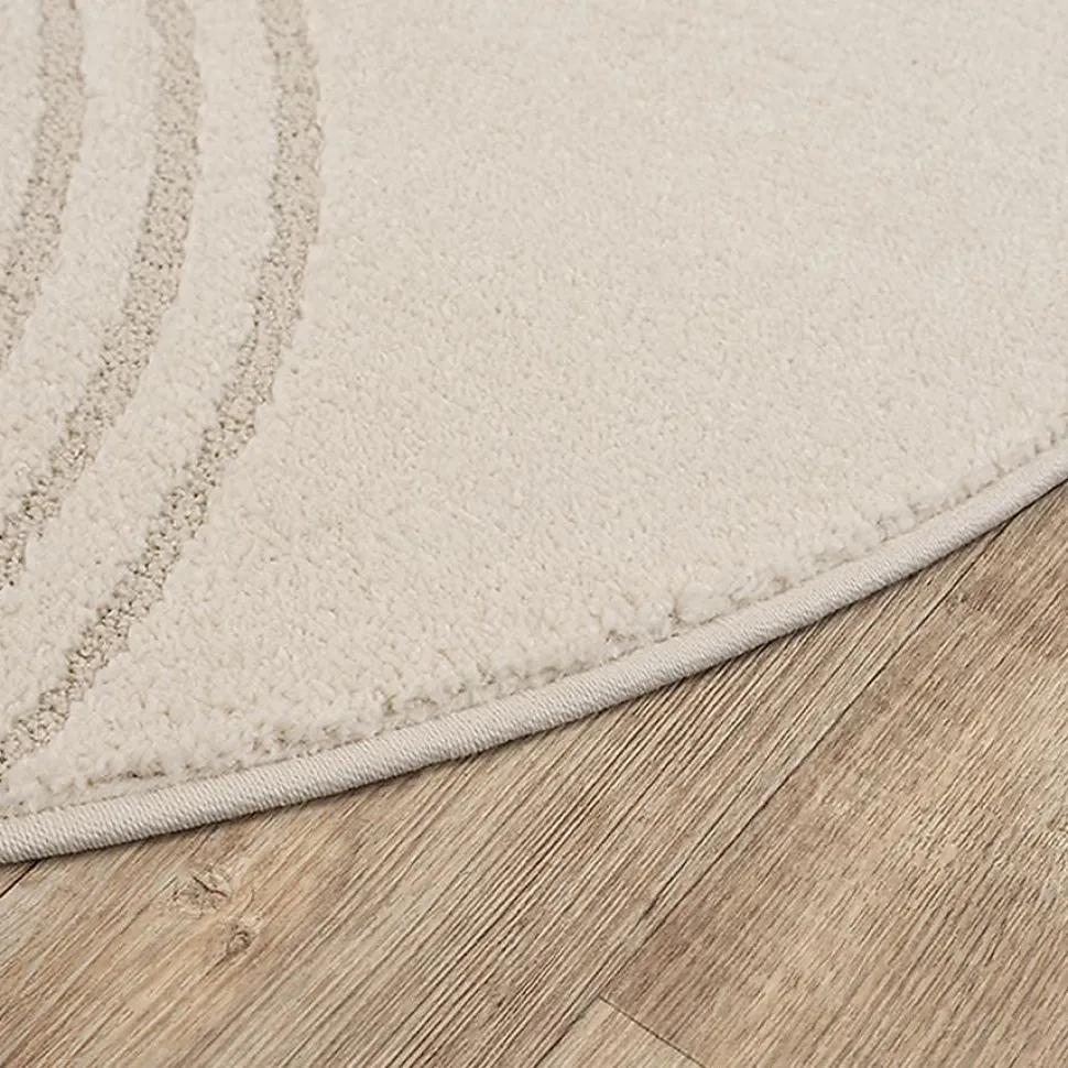 Tapis Elisa design géométrique, Beige, 200 x 280 cm