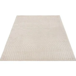 Tapis Elisa design géométrique, Beige, 140 x 200 cm