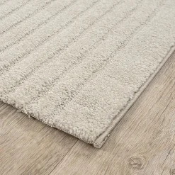 Tapis Elisa design géométrique, Beige, 140 x 200 cm