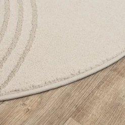Tapis Elisa design géométrique, Beige, 140 x 200 cm