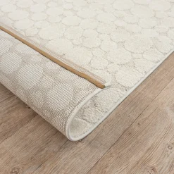 Tapis Elisa design pierres, Crème, 80 x 150 cm