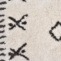 Tapis en coton tufté berbère Leia blanc et gris L.230 x l.160cm Deko&co