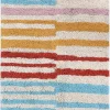 Tapis en coton tufté rayures multicolore L.90 x l.60 cm
