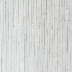 Tapis en cuir cousu blanc L.240 x l.180 cm