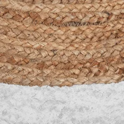 Tapis en jute bord blanc D120 cm - Atmosphera