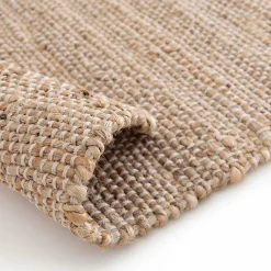 Tapis en jute naturel à motif losange tissé main 200 x 290 cm Oviala