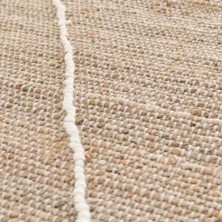 Tapis en jute naturel à motif losange tissé main 200 x 290 cm Oviala