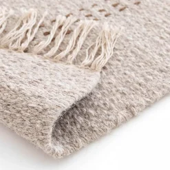 Tapis en laine et jute tissé à plat à motifs géométriques 160 x 230 cm Oviala