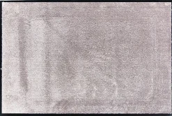 Tapis en microfibres taupe 60x90 cm avec semelle en PVC