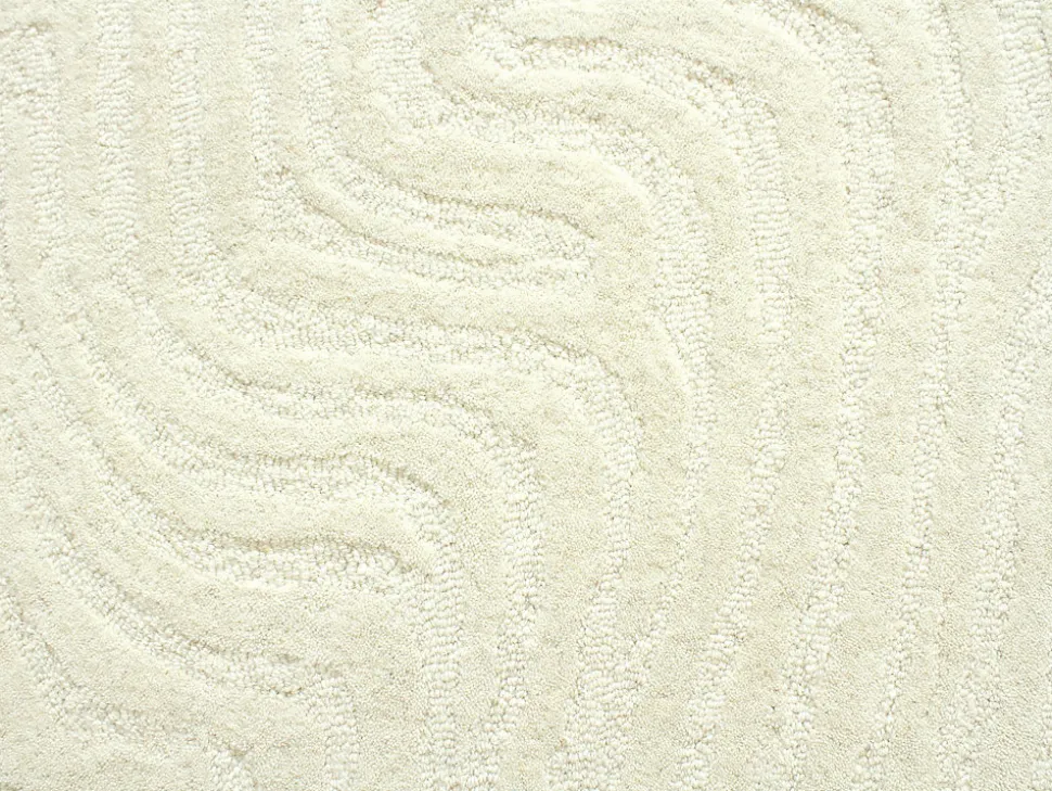 Tapis en relief 100% laine tufté main - 200 x 290 cm - Ivoire - 2100g/m² - NEORA
