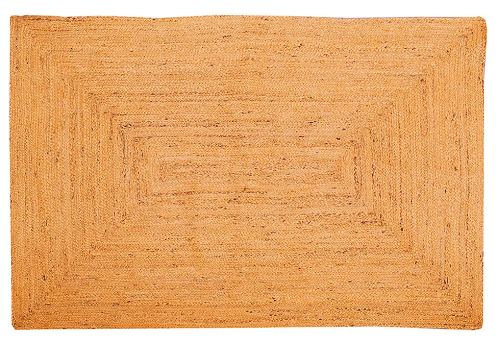 Tapis en toile de jute jaune L.180 x l.120cm Deco&co