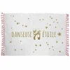 Tapis Enfant "Danseuse étoile" 50x80cm Blanc