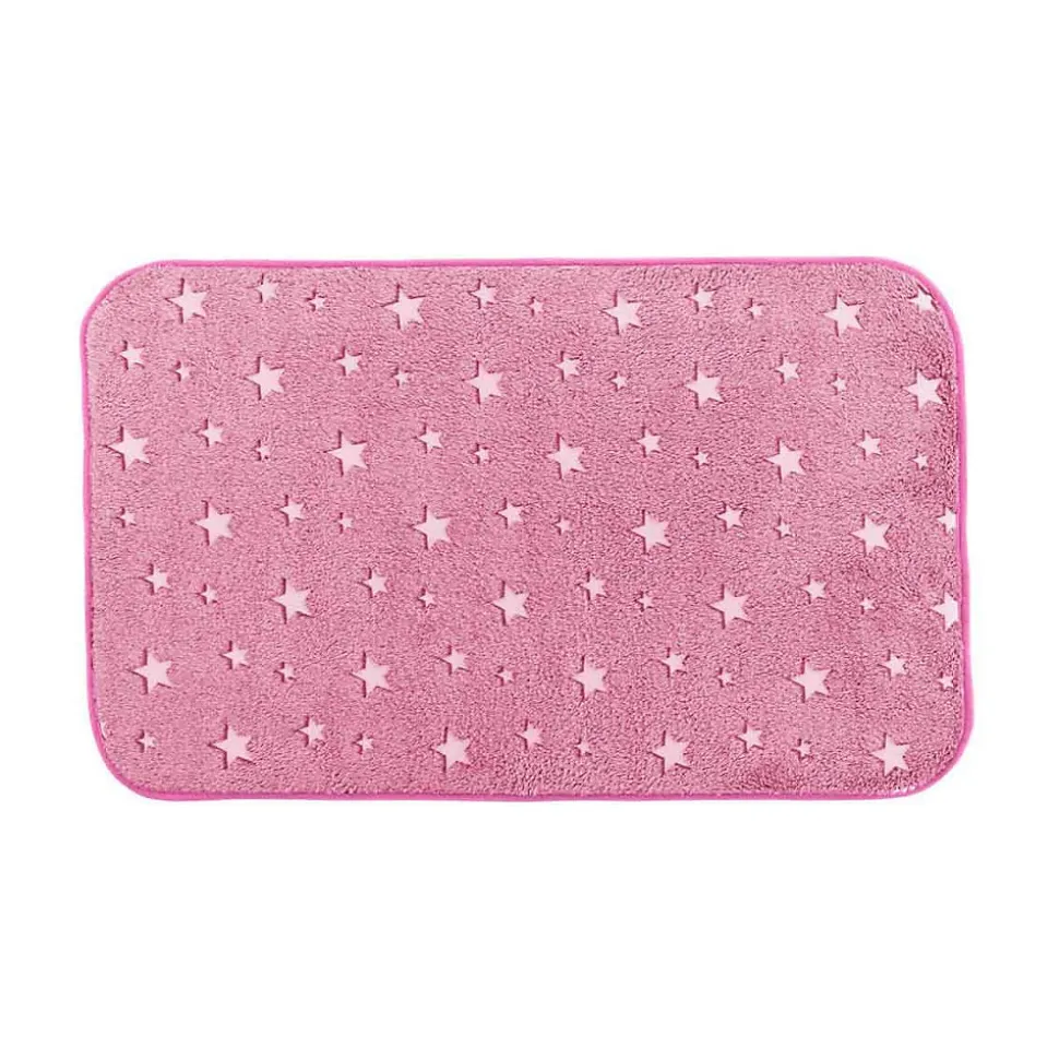 Tapis Enfant Déco "Fluo Night" 50x80cm Fuchsia