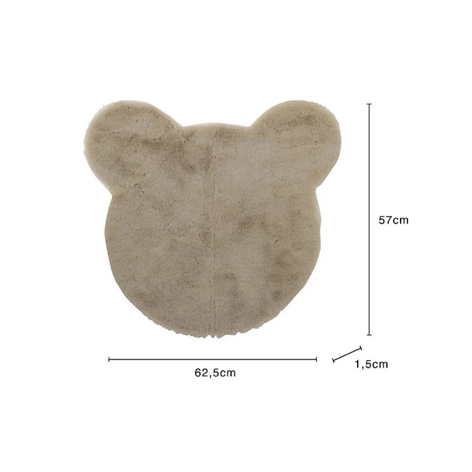 Tapis enfant en textile beige 57x62.5x1.5 cm