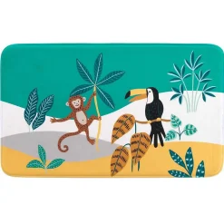 Tapis Enfant Imprimé "Jungle Story" 45x75cm Vert