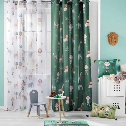 Tapis Enfant "Léo l'Explorateur" 45x75cm Vert