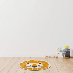 Tapis enfant rond en coton tufté 70x70cm