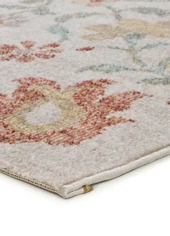Tapis extérieur ATTICGO beige / multicolore rectangulaire motifs floraux 200x290 cm SAMARA