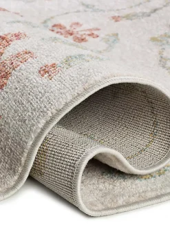 Tapis extérieur ATTICGO beige / multicolore rectangulaire motifs floraux 160x230 cm SAMARA