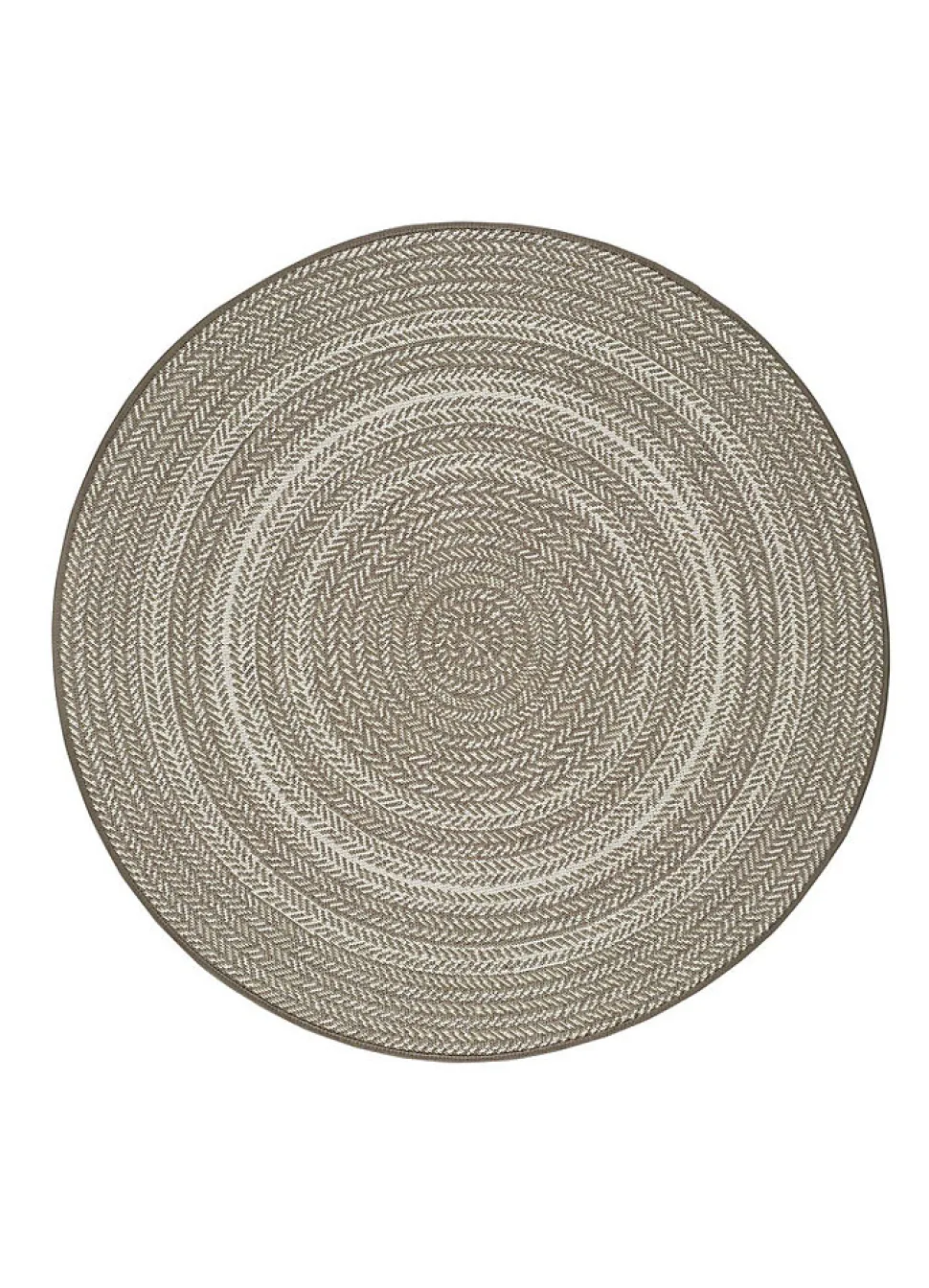 Tapis extérieur ATTICGO lin rond intérieur-extérieur diam.120 cm SILVANA