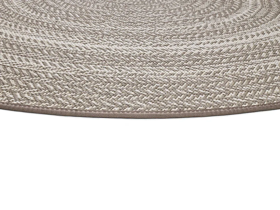 Tapis extérieur ATTICGO lin rond intérieur-extérieur diam.120 cm SILVANA